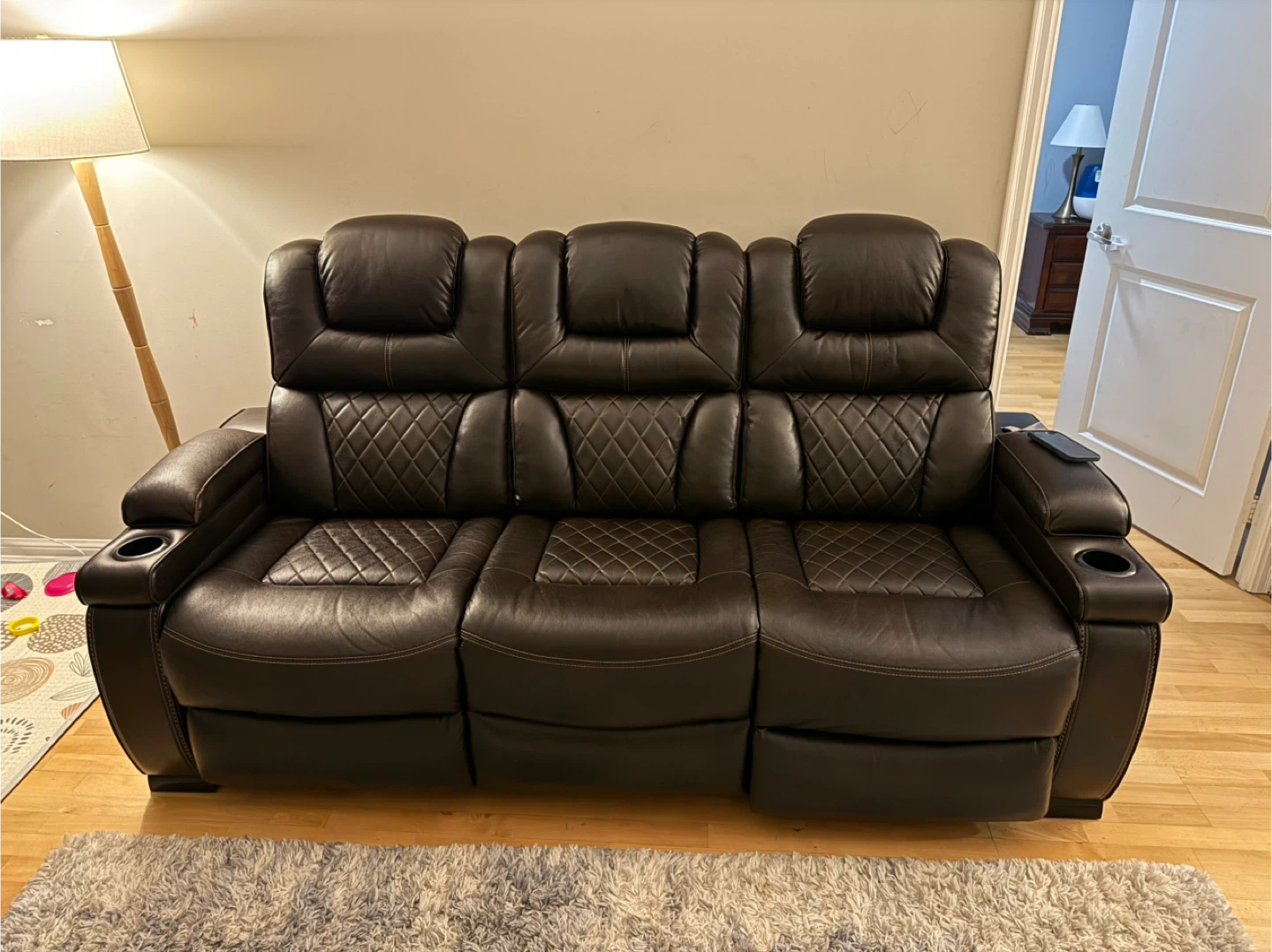 Game Zone Power Reclining Sofa w/ Adjustable Headrest - photo 2