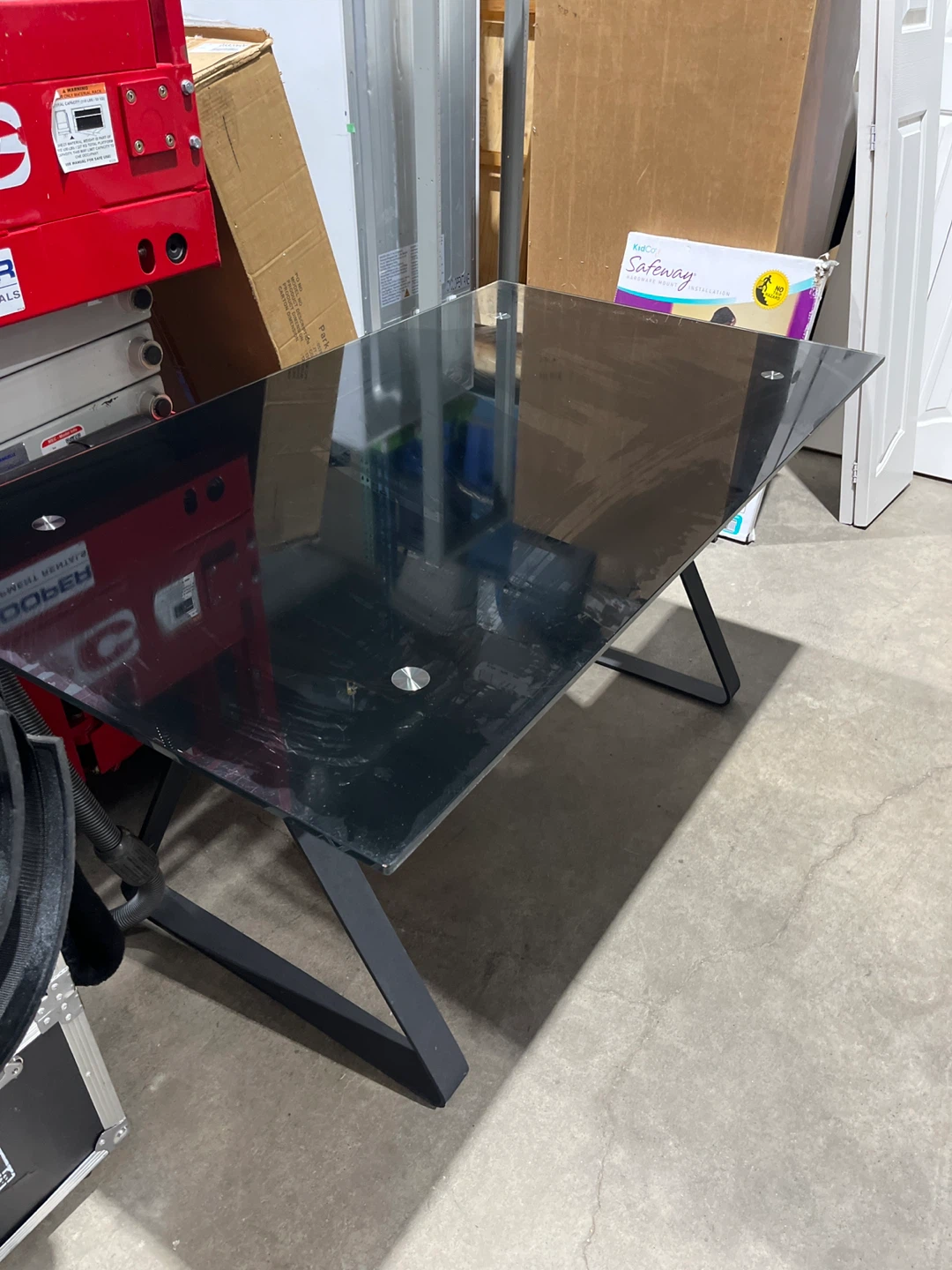 Black Glass Top Desk - photo 4