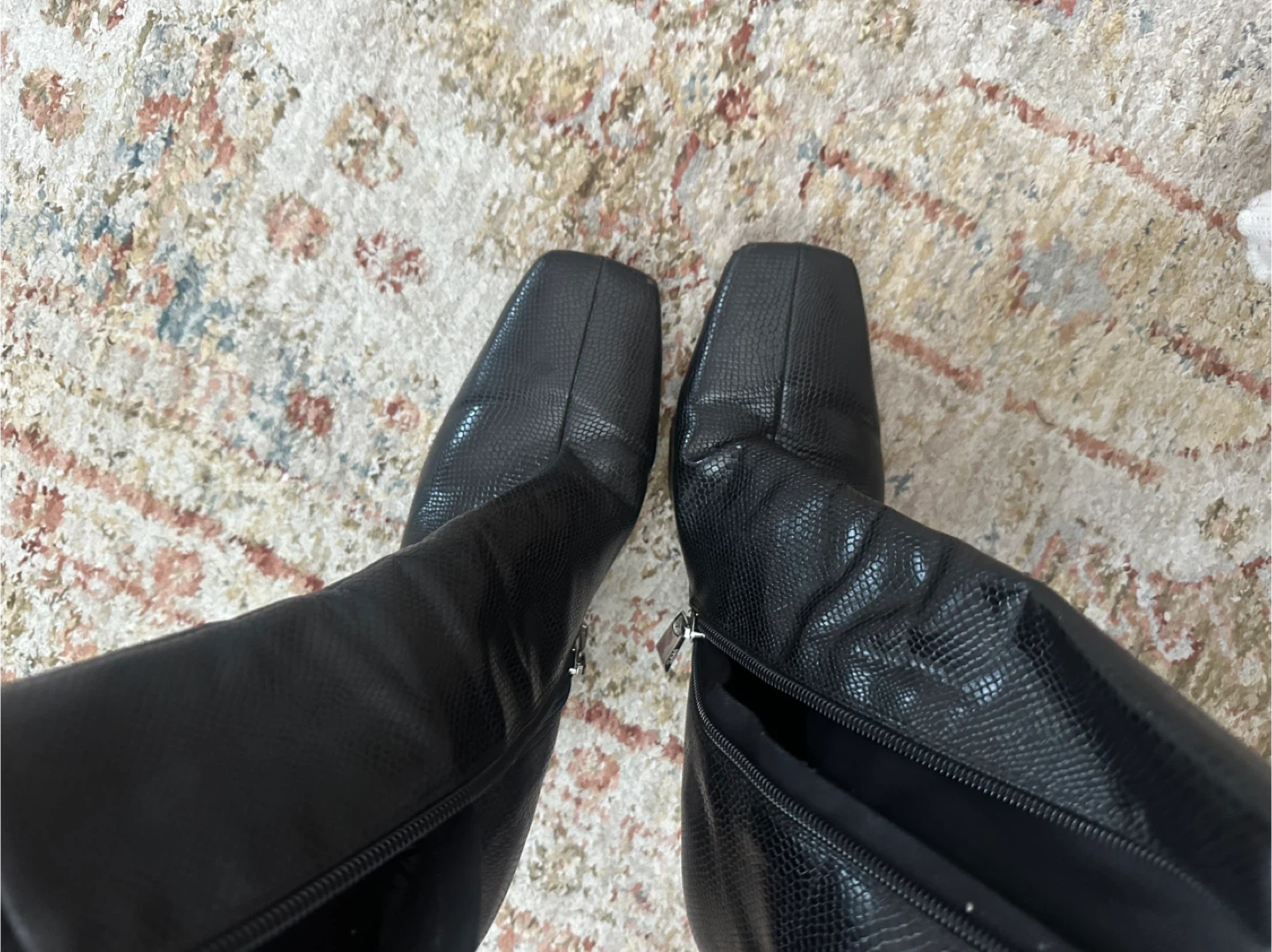 Zara Black Heeled Boots Size 39 - photo 4