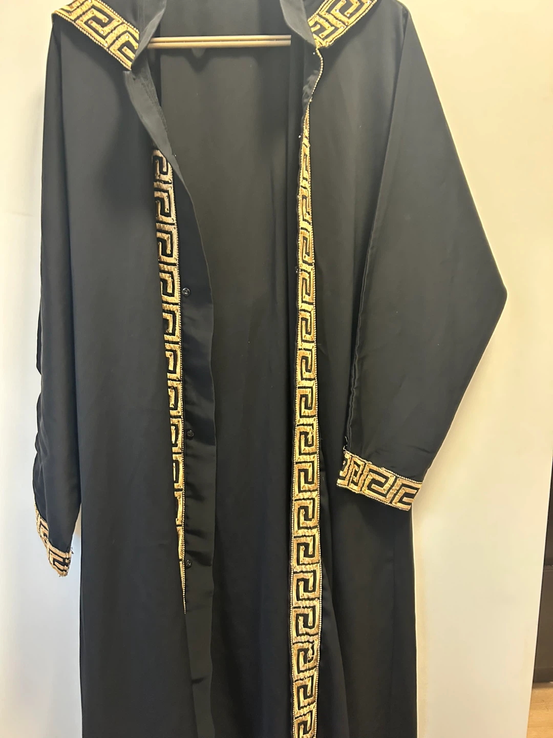Black Abaya with Gold Trim