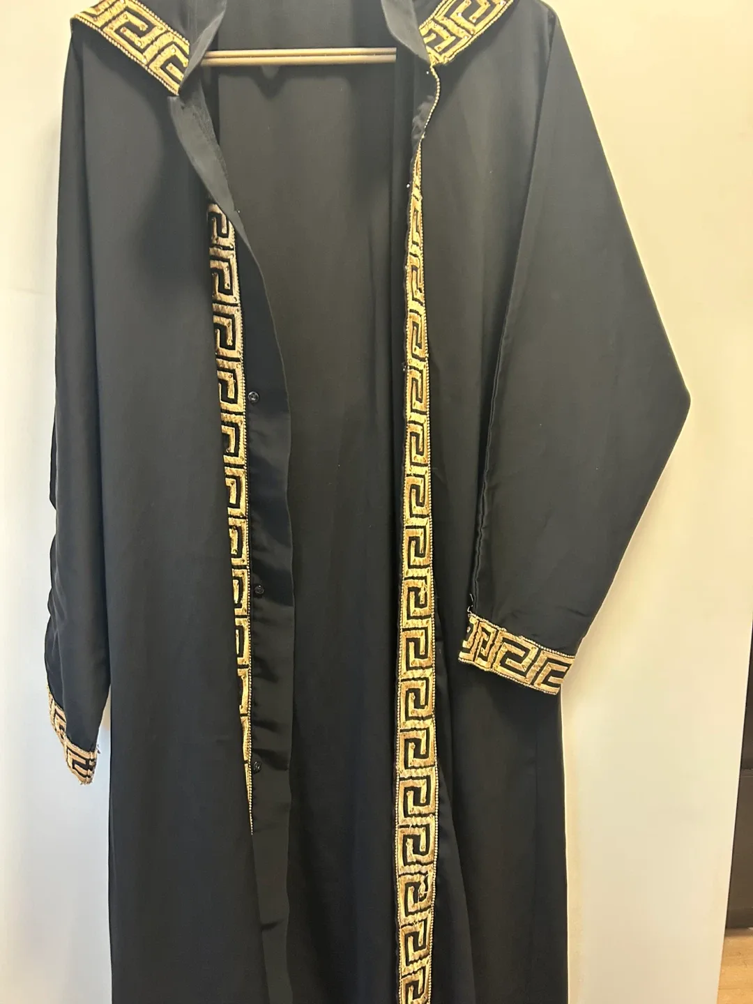 Black Abaya with Gold Trim thumbnail