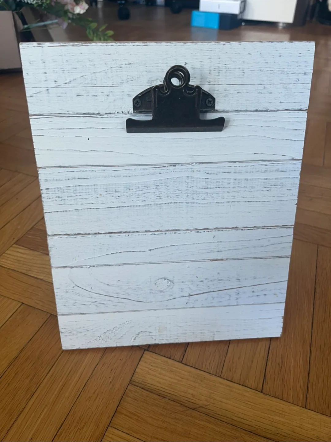 White Wooden Clipboard with Clip thumbnail