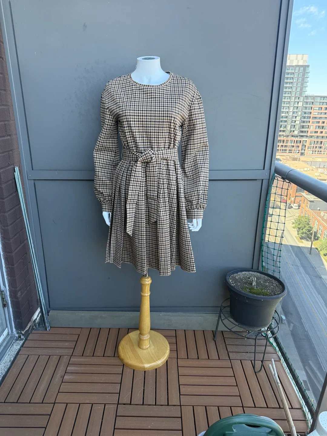 Weekend Max Mara Vetta Houndstooth Dress - Size L thumbnail