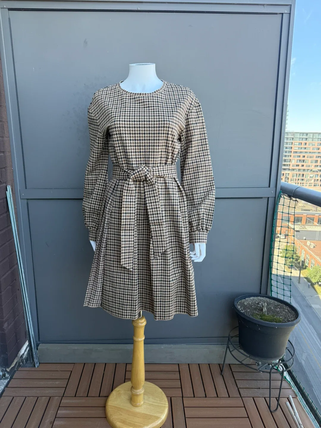 Weekend Max Mara Vetta Houndstooth Dress - Size L image indicator(7)