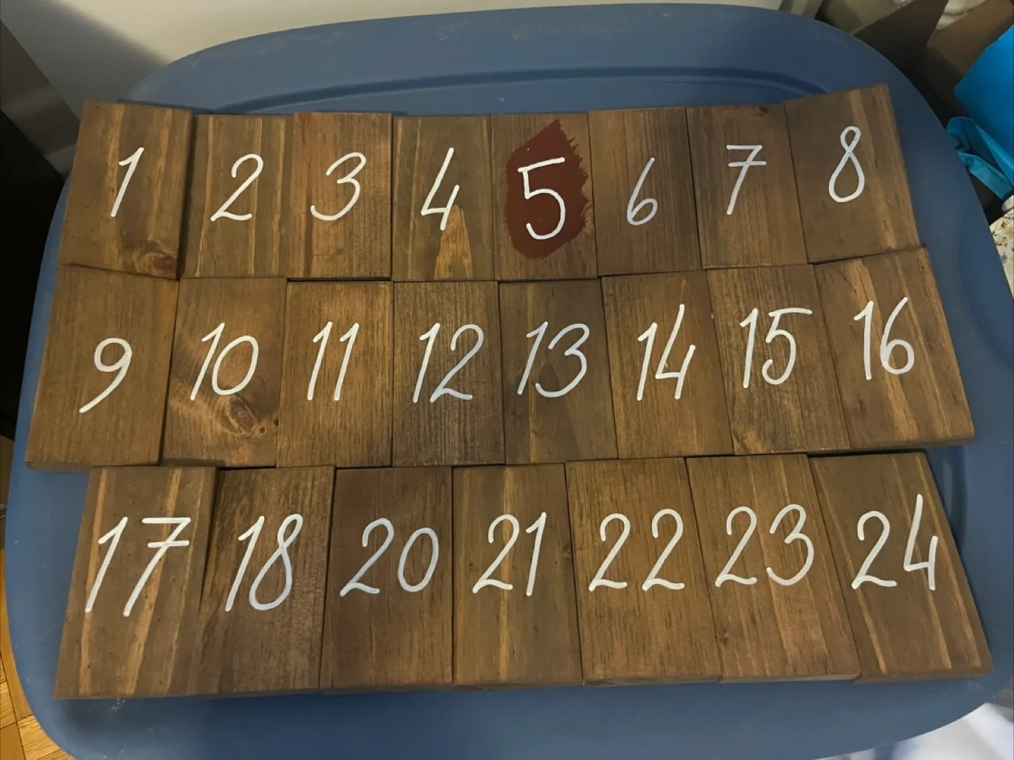 Wooden Numbered Tiles for wedding thumbnail