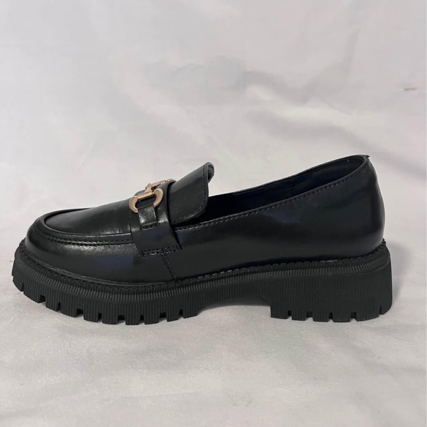 Women's Chunky Loafers with Buckle Chains - photo 4