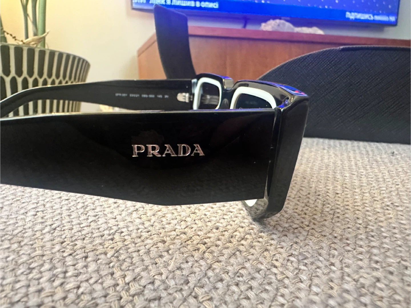 Prada SPR 05Y Black Sunglasses
