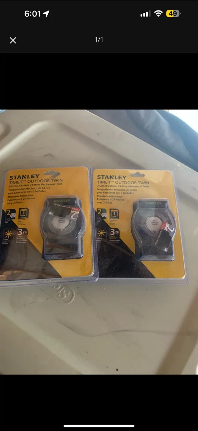 Stanley TimeIT Outdoor Twin 2-Outlet Timer - New thumbnail