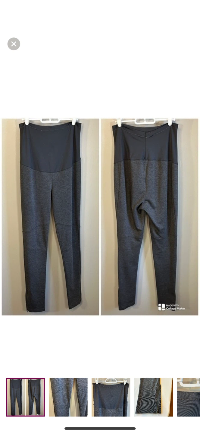 Liz Lange Maternity Over Bump Dress Pants Zippered Ankles Sz S