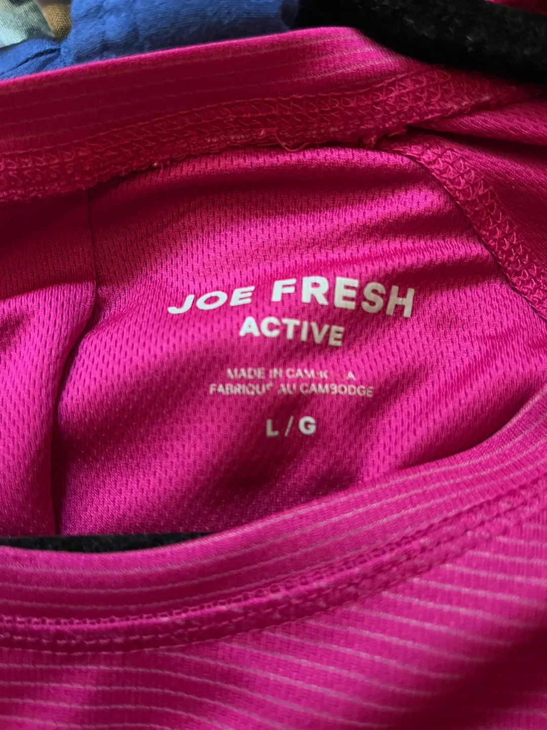 Joe Fresh Active Magenta Pink Long Sleeve Top - Size L image indicator(3)