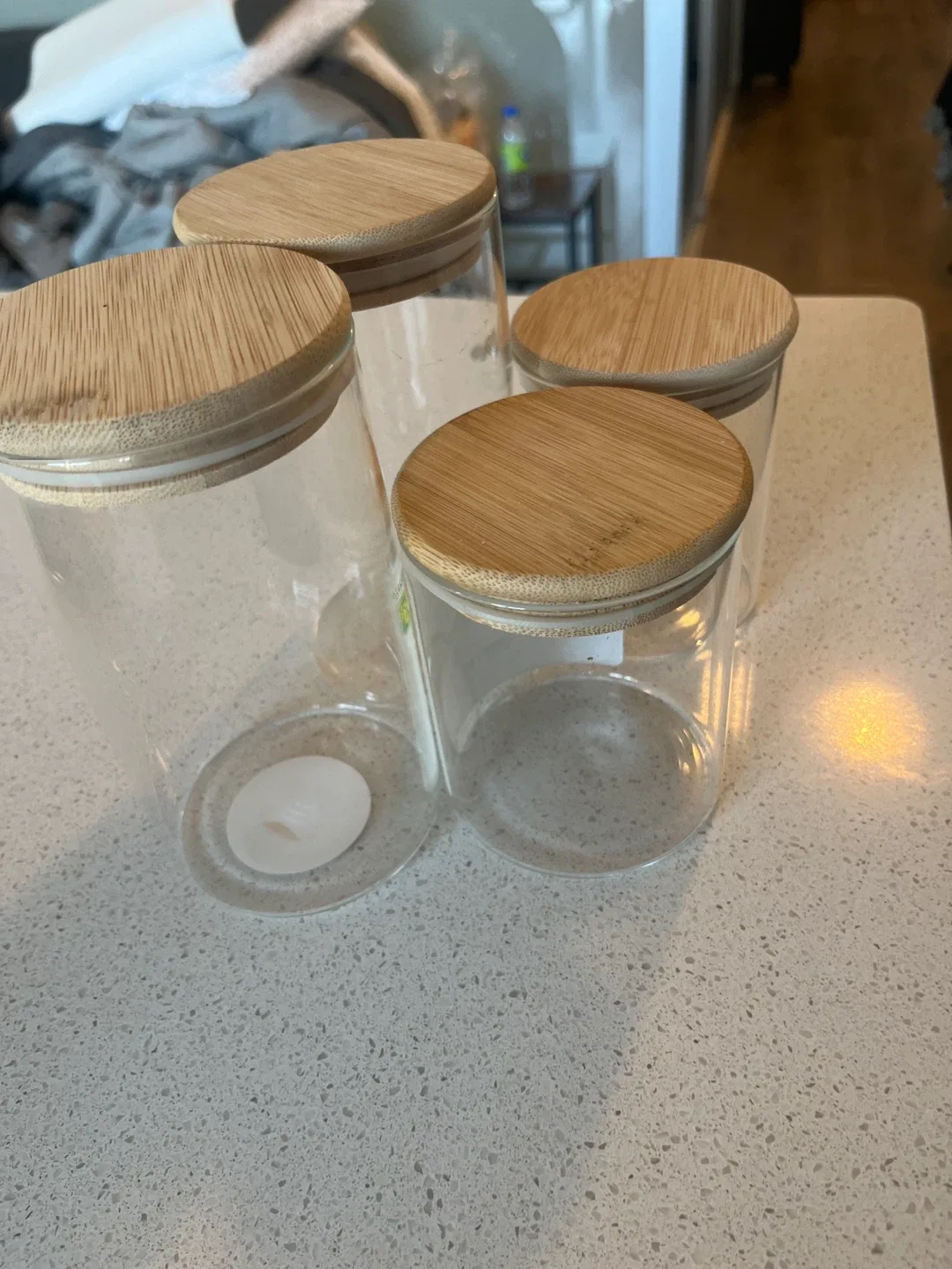 Glass Jars with Bamboo Lids (Set of 4) image indicator(2)