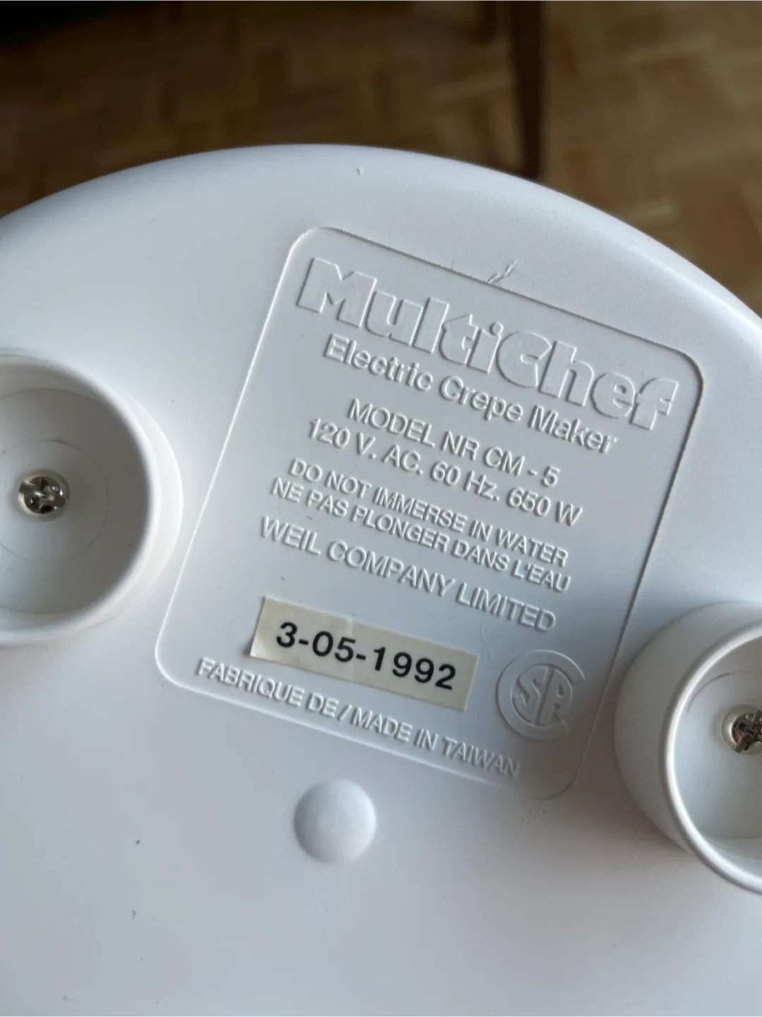 MultiChef Electric Crepe Maker Model NR CM-5 image indicator(2)