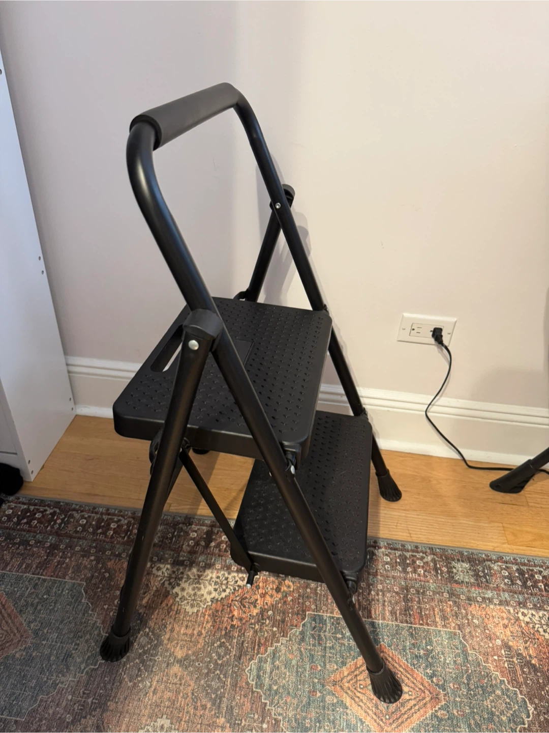Black colour 2-Step Folding Step Stool