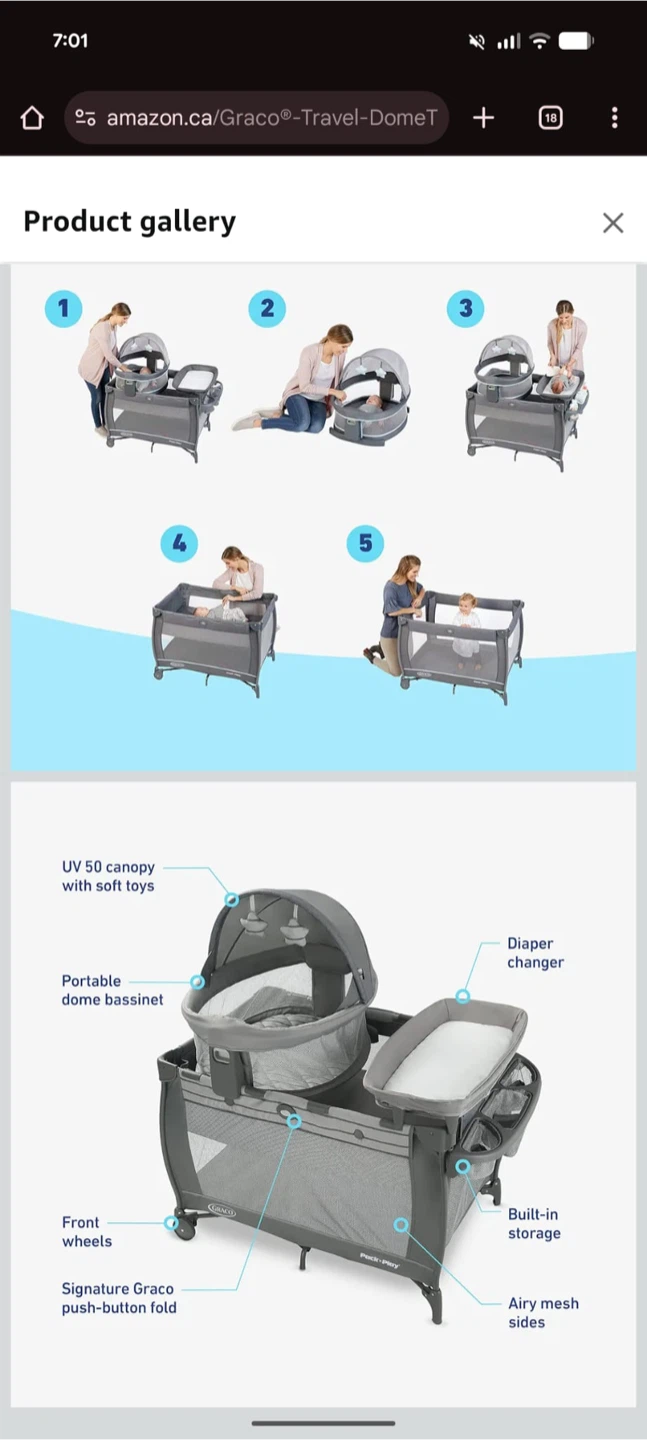 Graco Pack 'n Play Travel Dome + Blackout Cover - photo 5