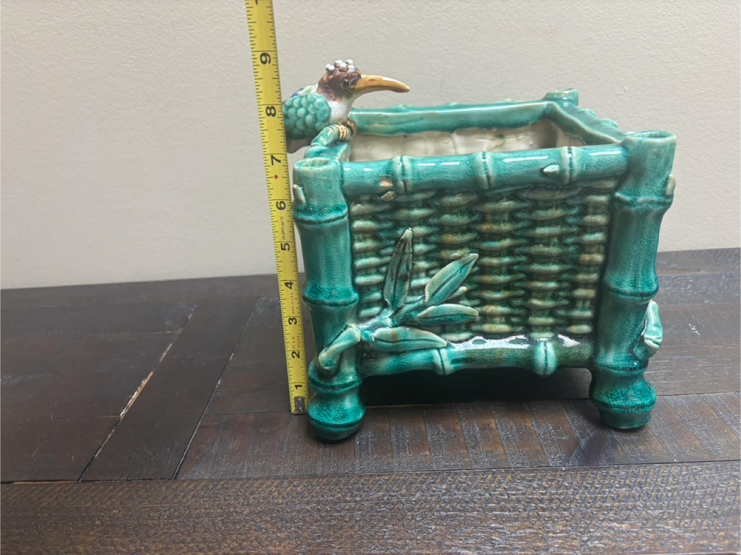 Vintage Ceramic Bamboo Planter - photo 4