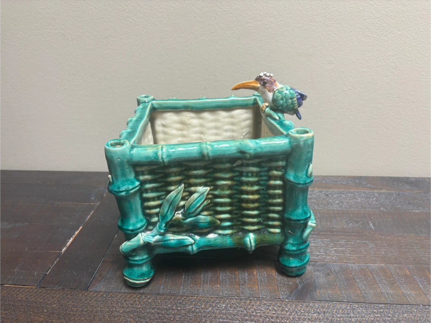 Vintage Ceramic Bamboo Planter