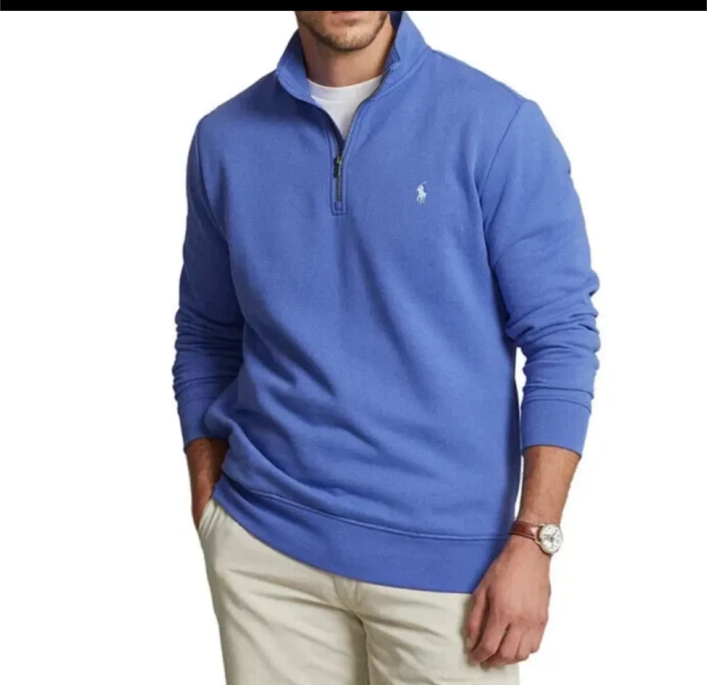 Polo Ralph Lauren Quarter Zip - Blue, Size L thumbnail