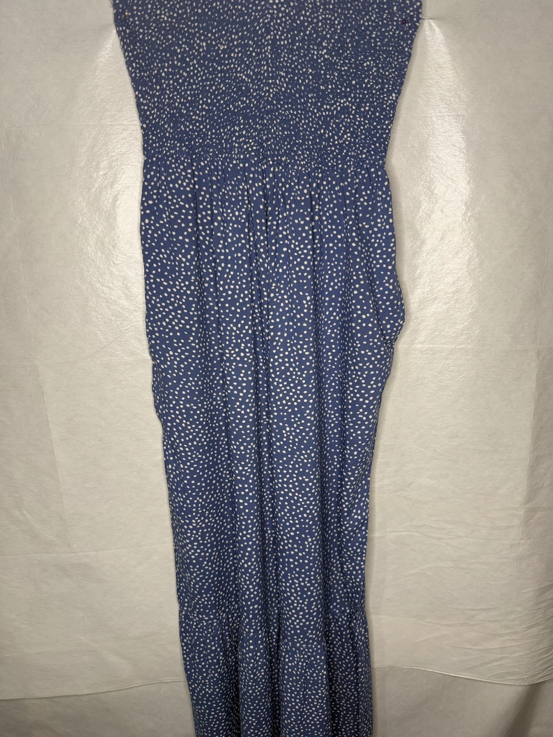 Blue & White Polka Dot Jumpsuit - photo 3