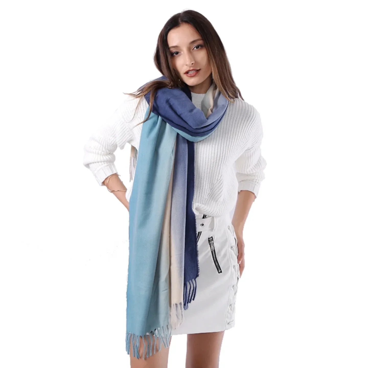 Blue Ombre Scarf/Shawl thumbnail