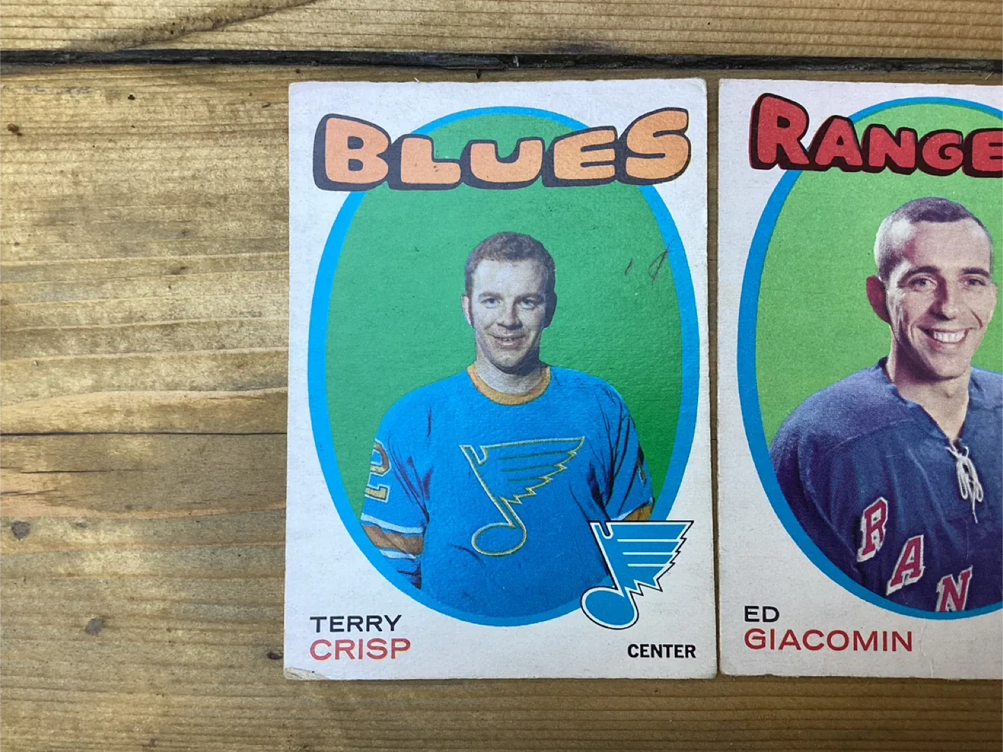 1971-72 OPC ED GIACOMIN #220 & TERRY CRISP #127 Hockey Cards image indicator(2)
