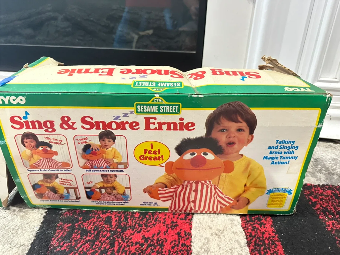 Vintage Tyco Sesame Street Sing & Snore Ernie image indicator(4)
