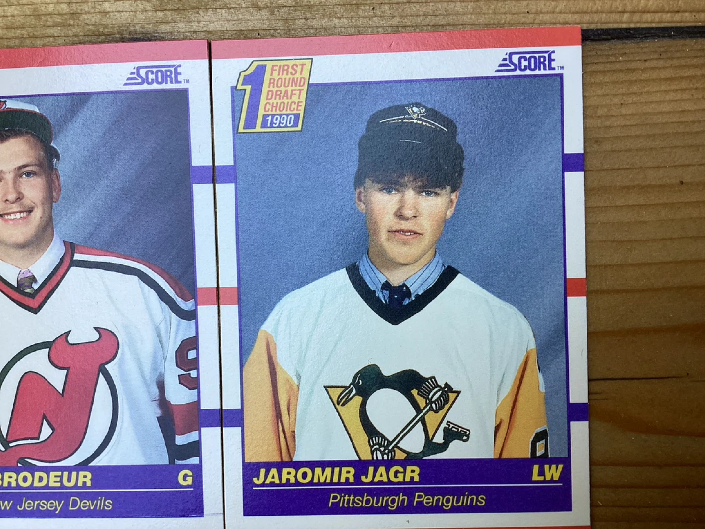 1990-91 Rookie Cards JAROMIR JAGR #428 & MARTIN BRODEUR #439 - photo 3