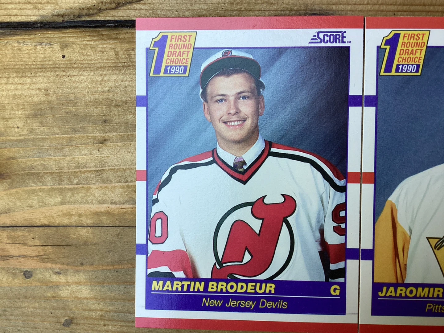 1990-91 Rookie Cards JAROMIR JAGR #428 & MARTIN BRODEUR #439 - photo 2
