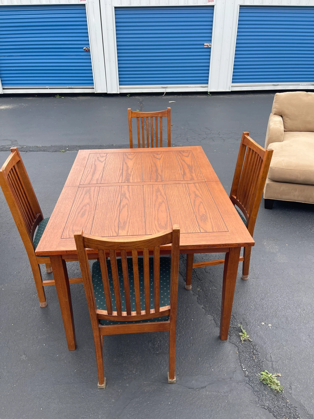 Wooden Dining Table with 4 Chairs - photo 4