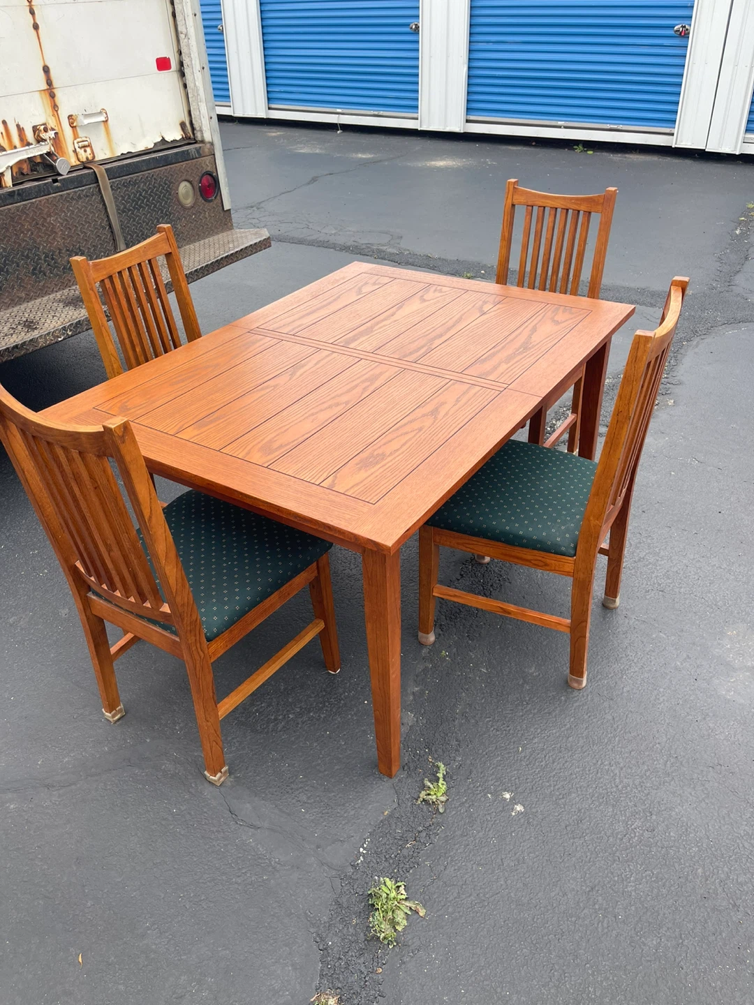 Wooden Dining Table with 4 Chairs