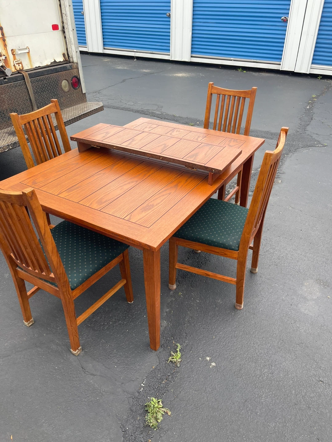 Wooden Dining Table with 4 Chairs - photo 2
