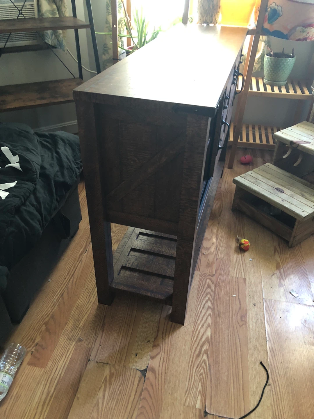 Rustic Brown Wood TV Stand - photo 4