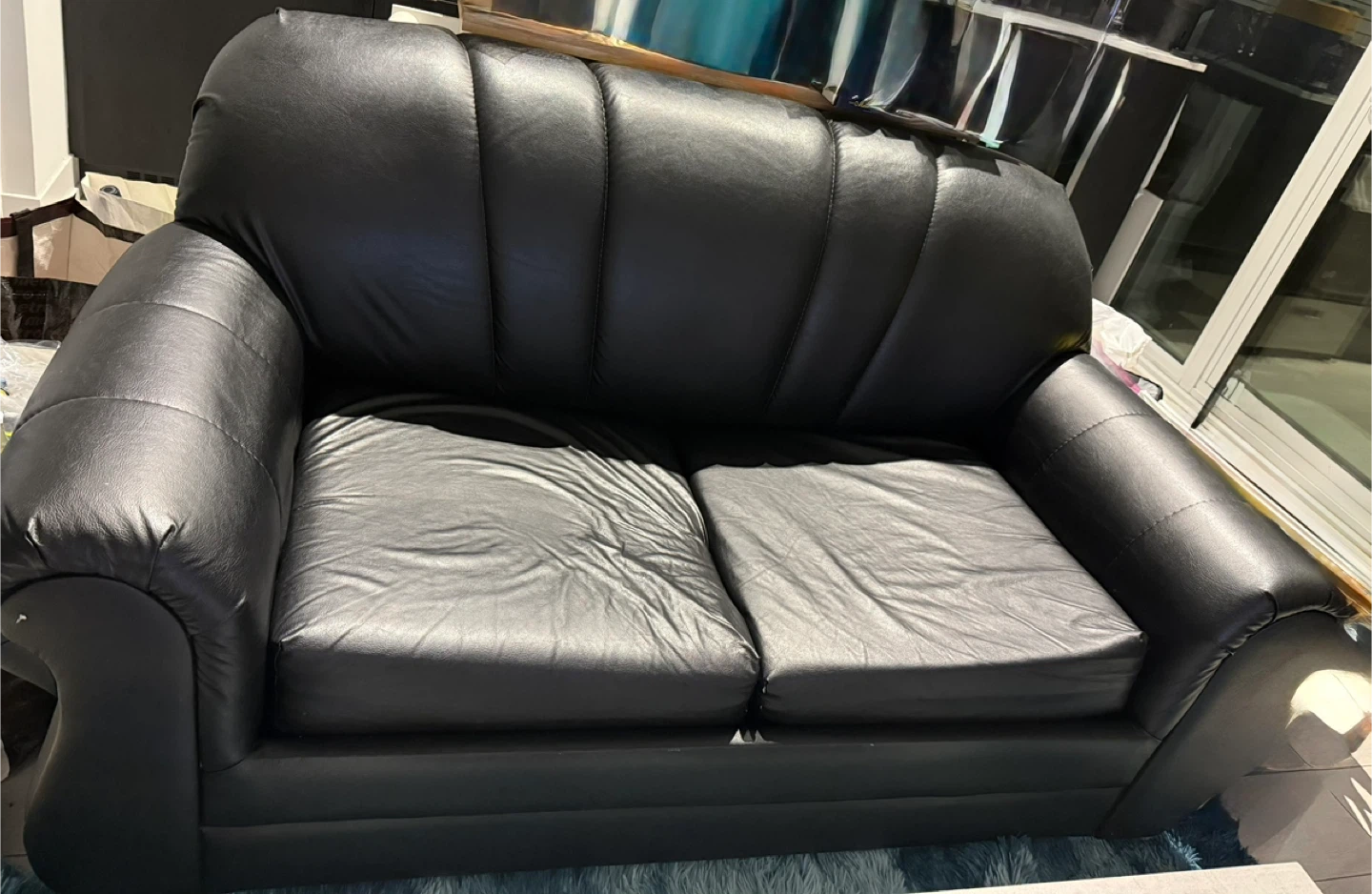 Black Loveseat Sofa- Sofabed