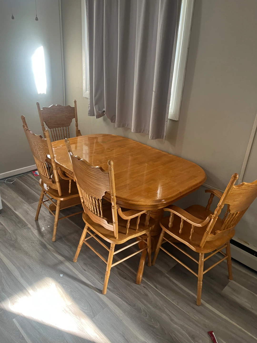 Wooden Dining Table with 4 Chairs