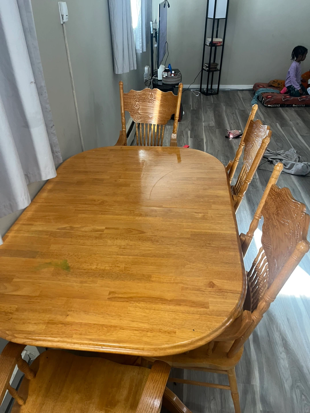 Wooden Dining Table with 4 Chairs - photo 3