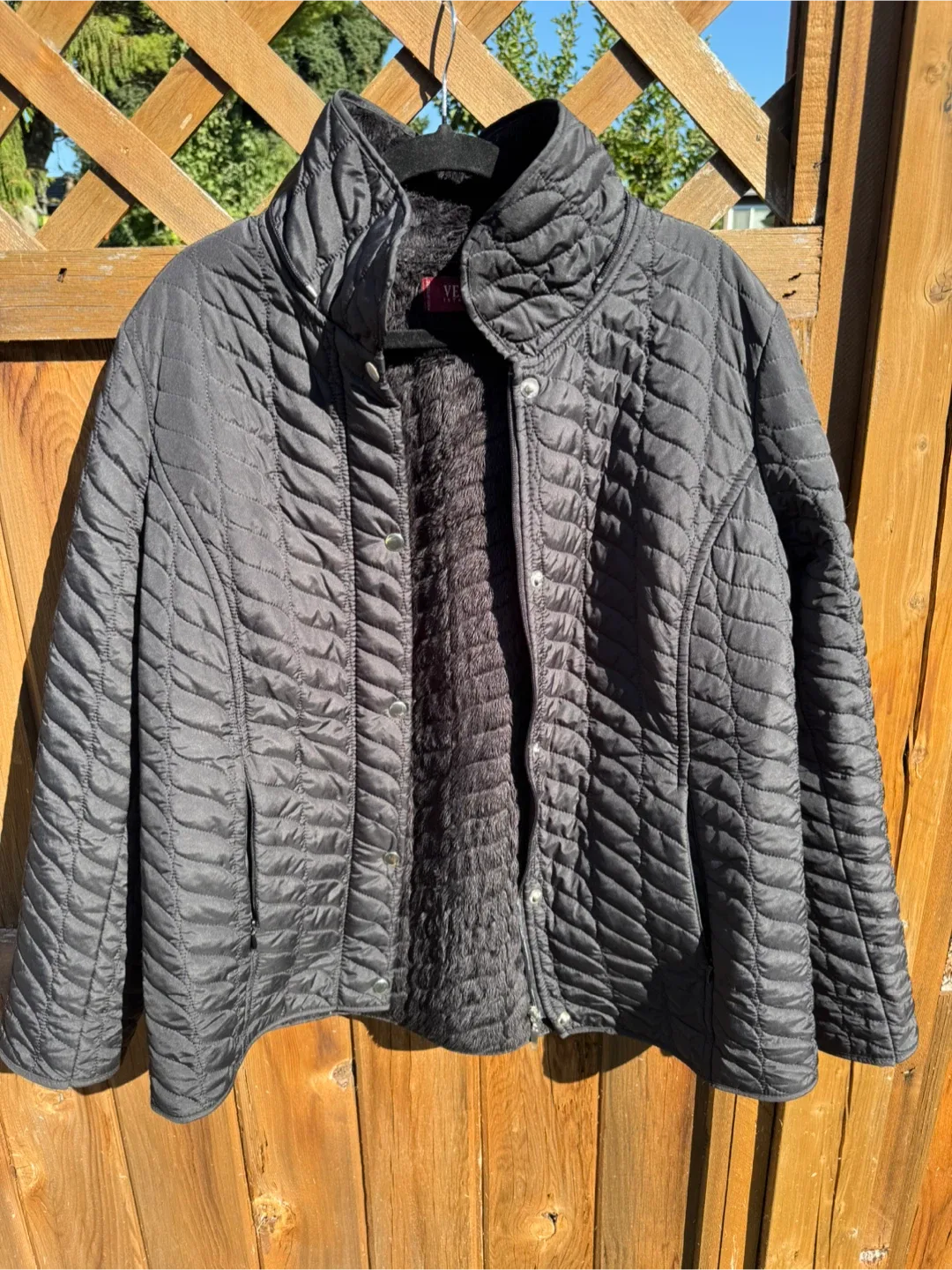 Vedat Istanbul Black Quilted Jacket - Size 46 thumbnail
