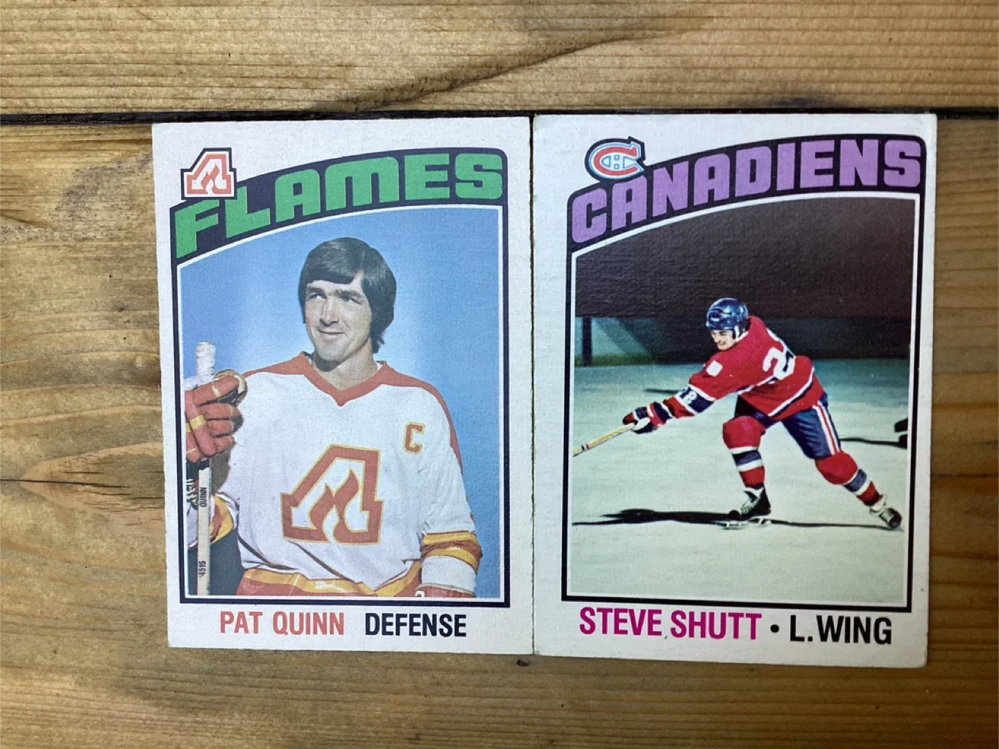 1976-77 OPC PAT QUINN #289 & STEVE SHUTT #59 Cards thumbnail