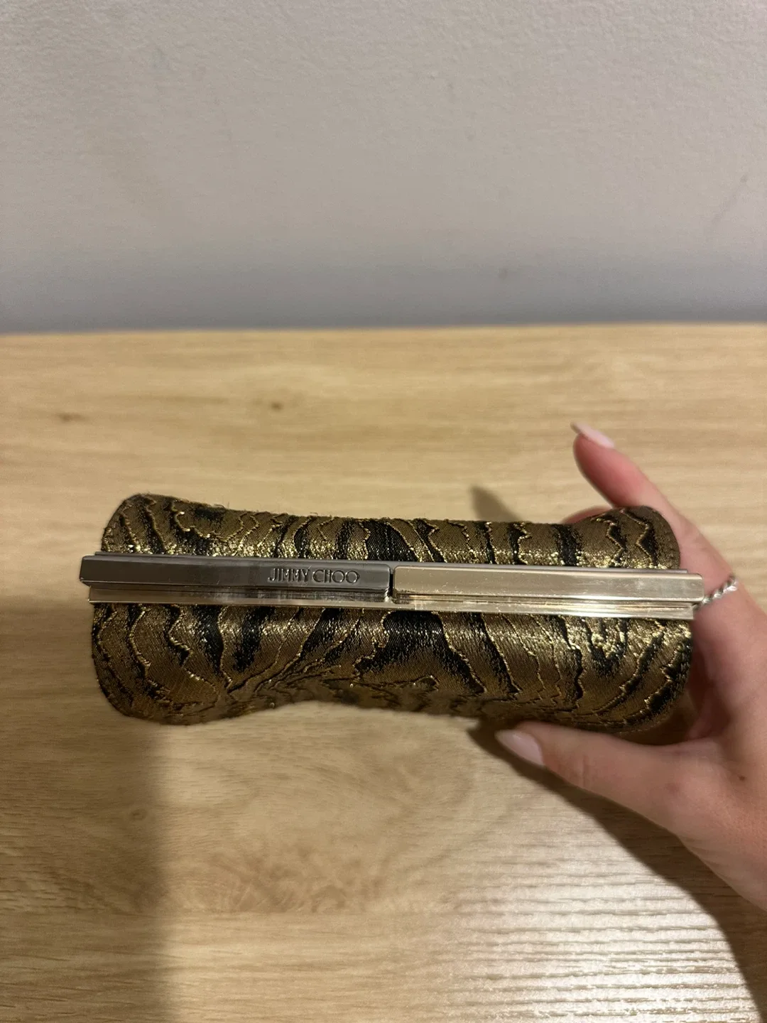 Jimmy Choo Gold Clutch image indicator(2)