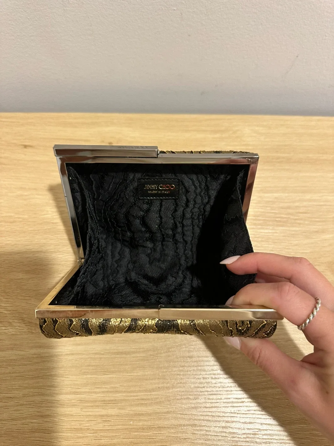 Jimmy Choo Gold Clutch image indicator(3)