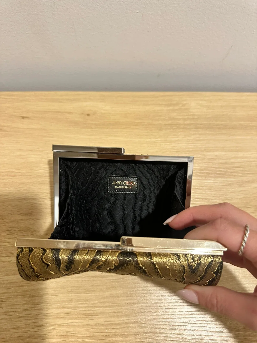 Jimmy Choo Gold Clutch image indicator(4)