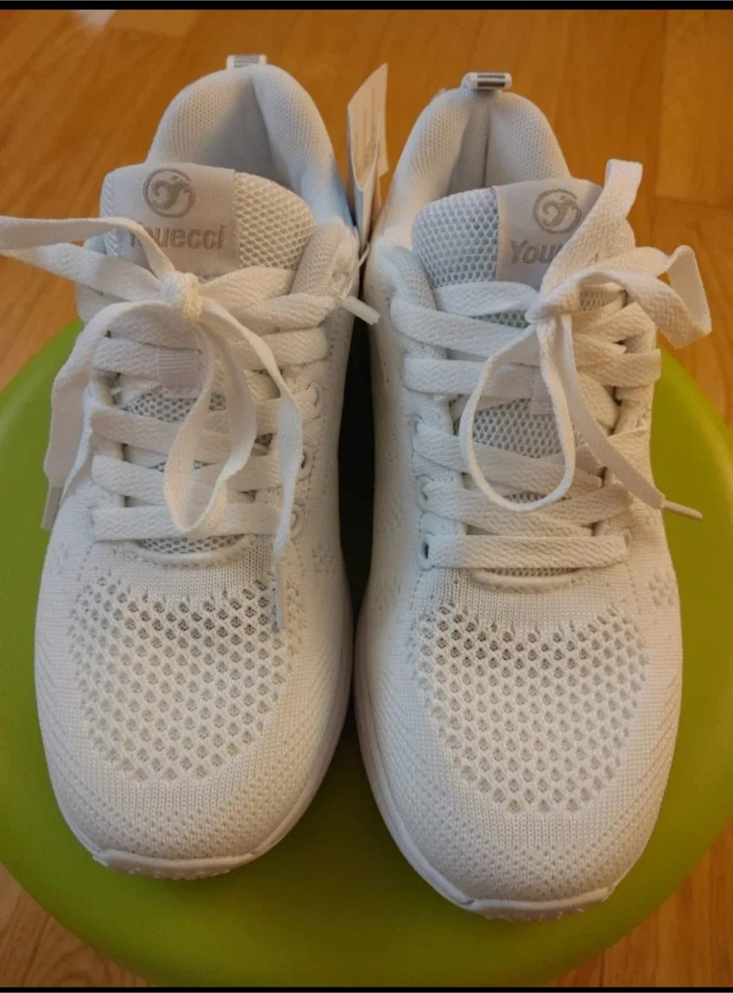 Yuecci White Fashion Sneakers - New thumbnail