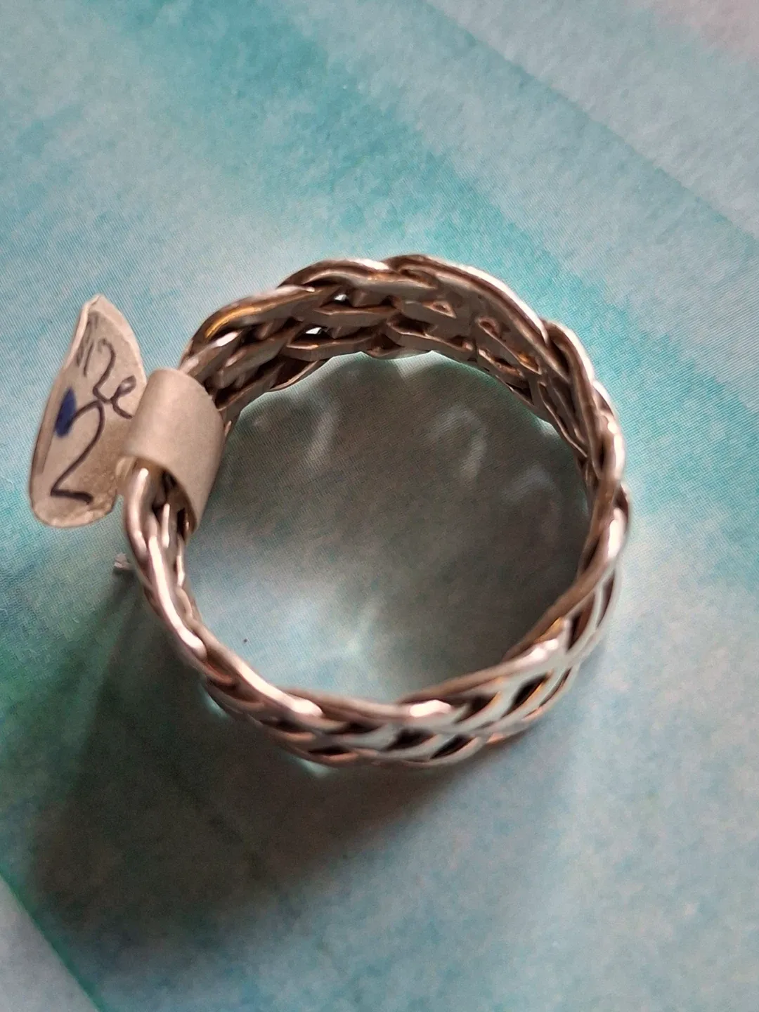 Men’s woven ring (silver, stamped 925) image indicator(3)