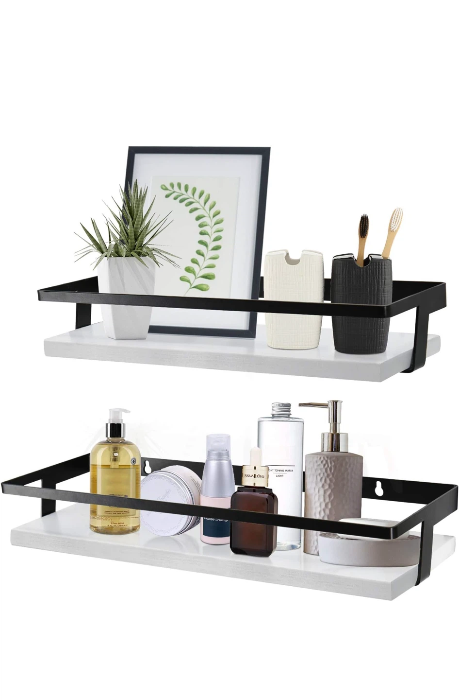 Floating Shelf Set, Black/White, New in Box!