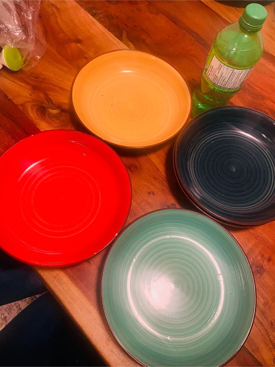 Colorful Ceramic Plates & Bowls Set - Used - photo 2