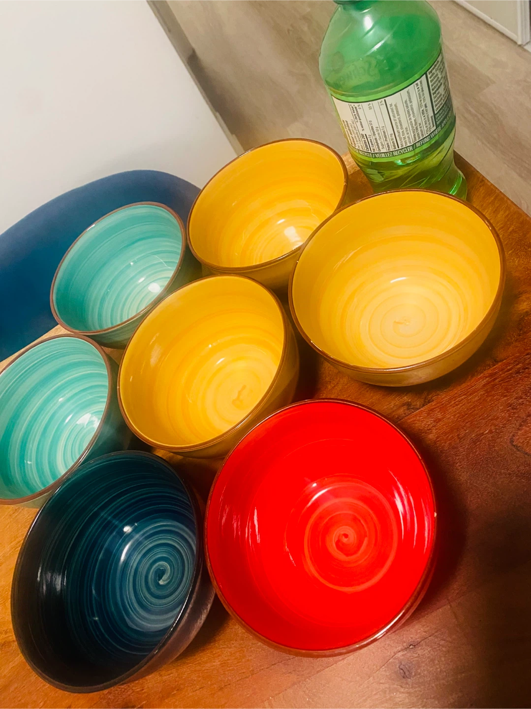 Colorful Ceramic Plates & Bowls Set - Used - photo 4