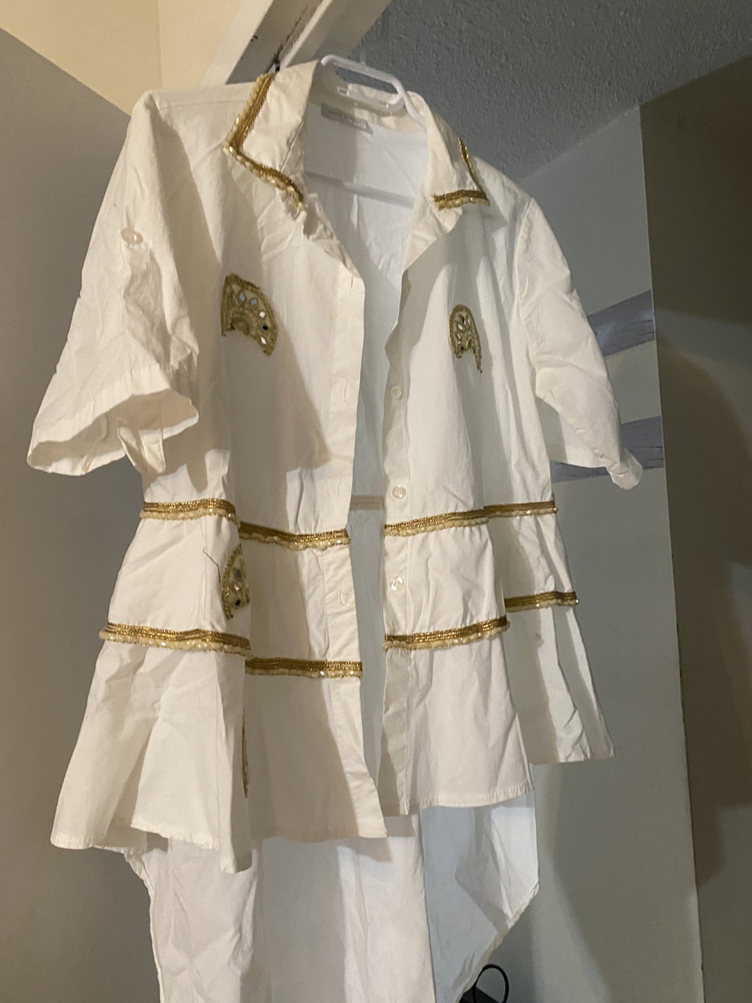 White Embellished Layered Top - photo 3