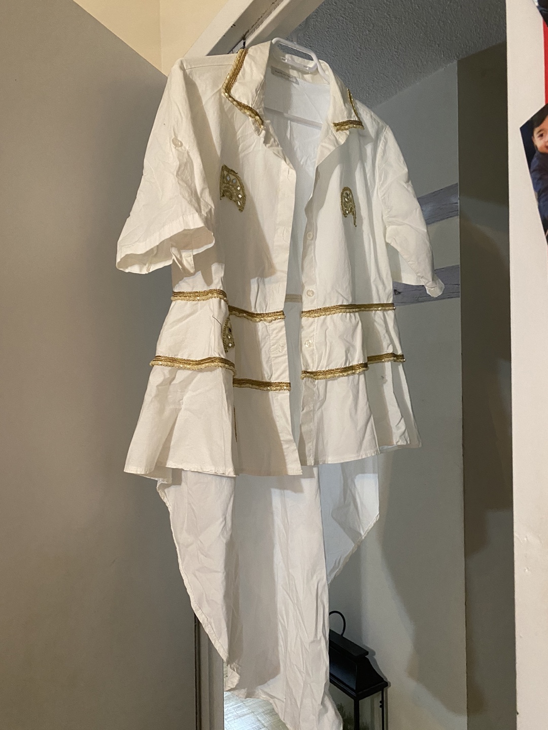 White Embellished Layered Top - photo 2