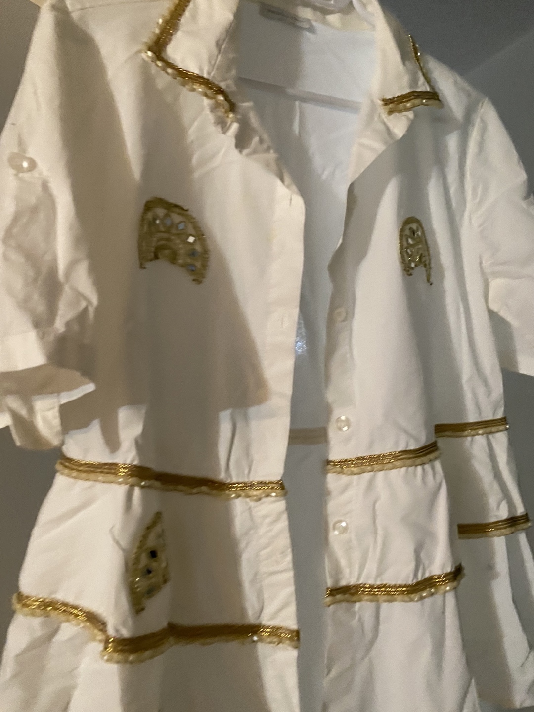 White Embellished Layered Top - photo 4