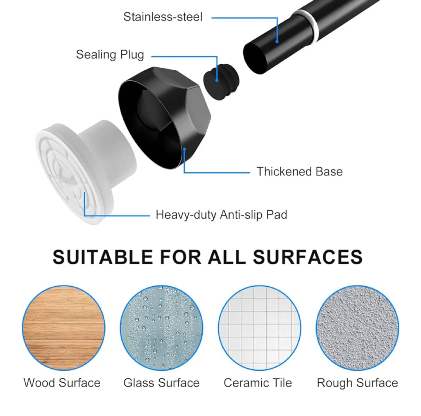 Adjustable Curtain Rod - 40-73 Inches image indicator(5)