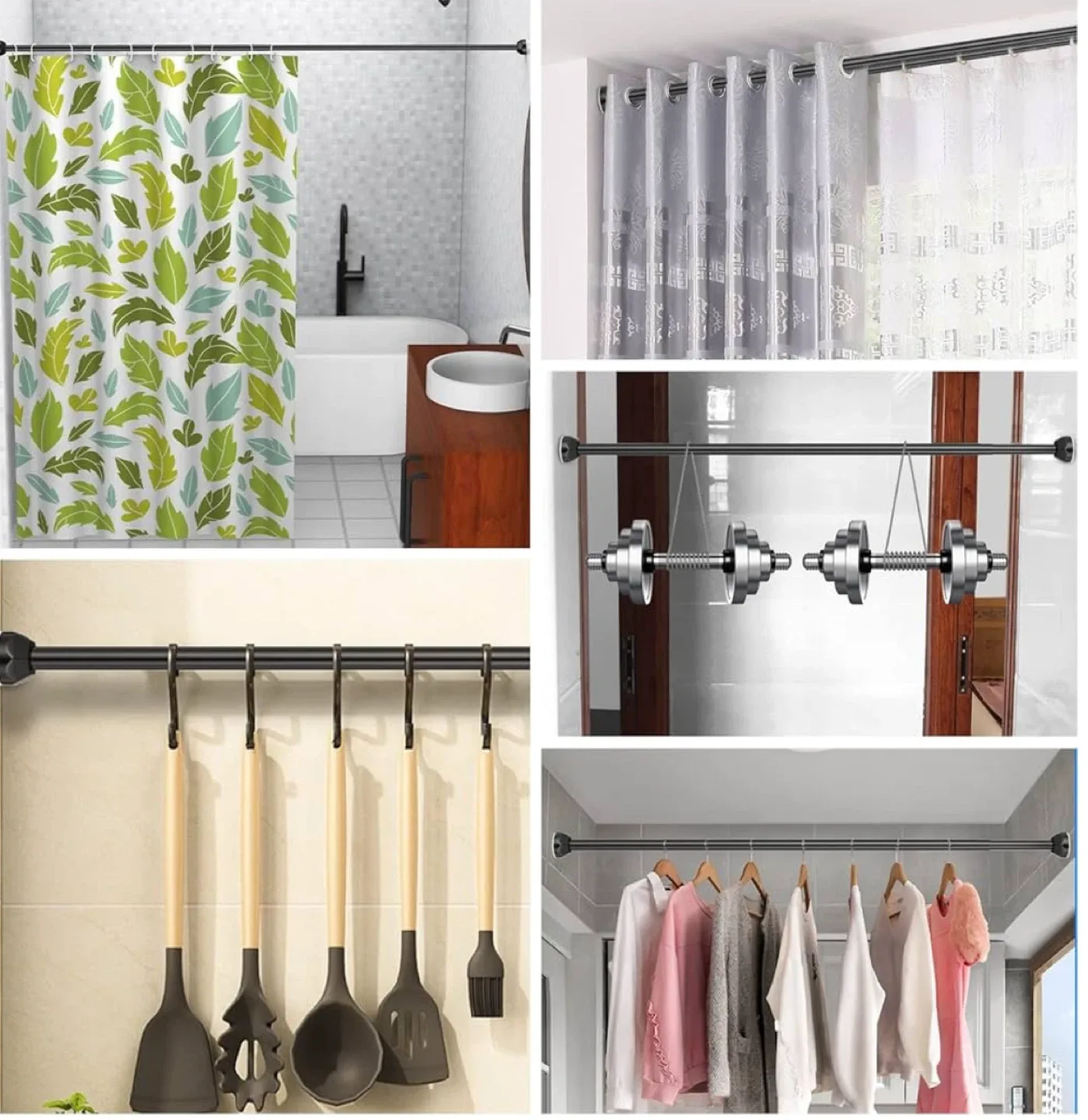 Adjustable Curtain Rod - 40-73 Inches image indicator(7)