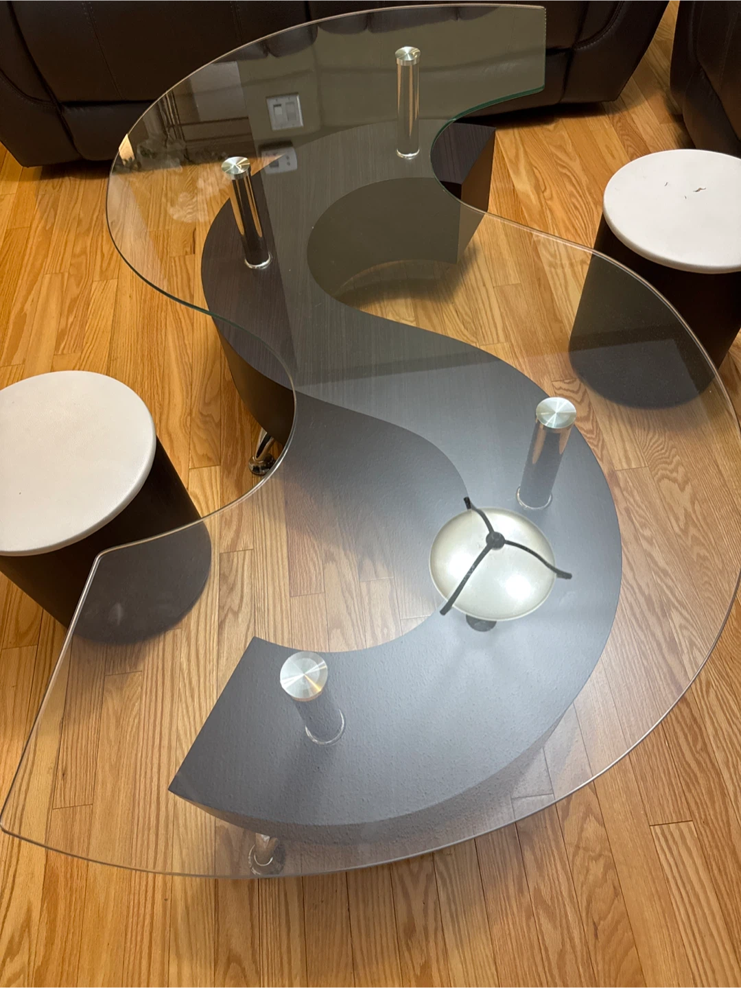 Glass Top S-Shaped Coffee Table - photo 3